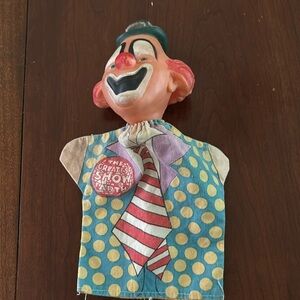 Ringling Bros And Barnum & Bailey Circus clown hand puppet Bozo Rare! Greatest